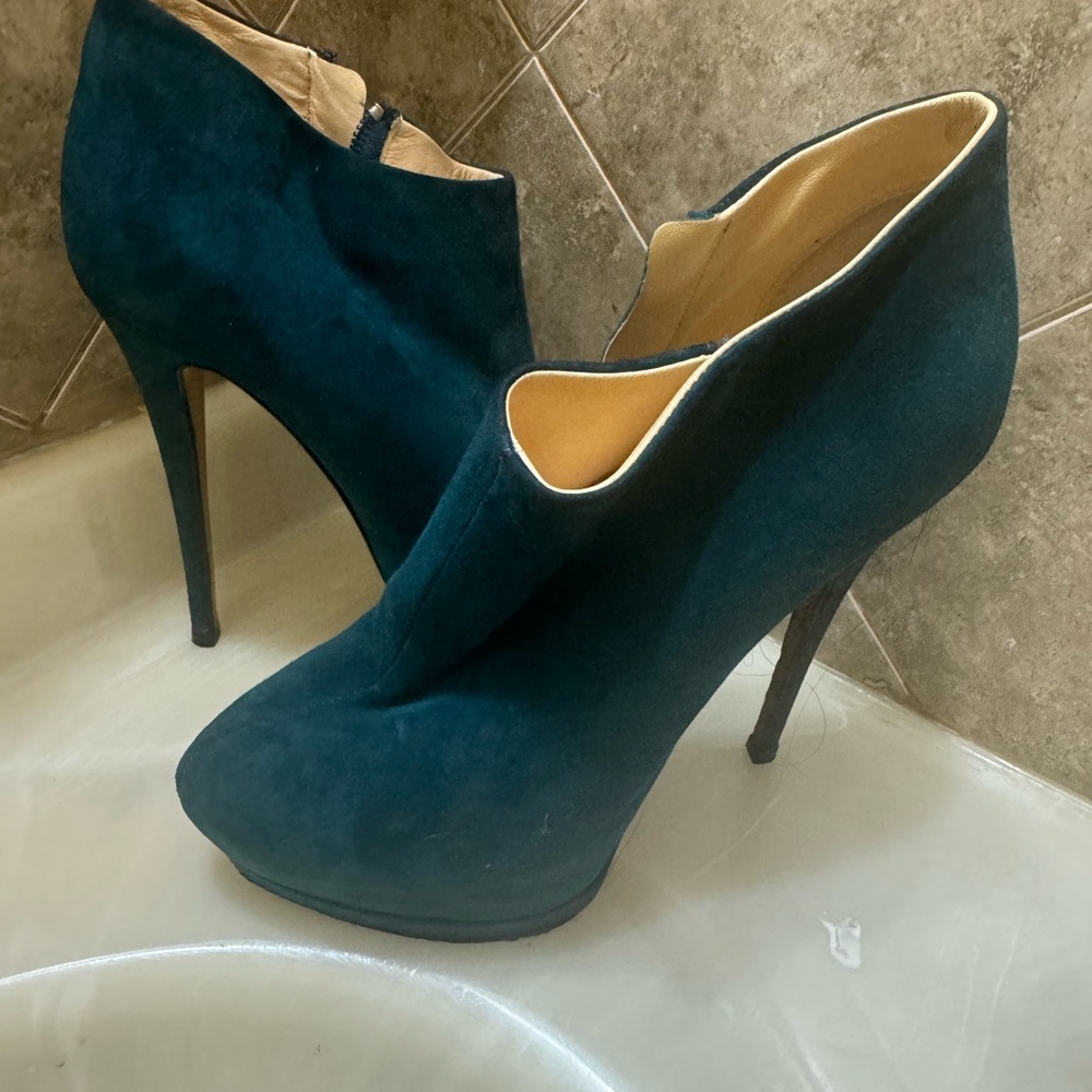 Giuseppe Zanotti Dark Teal Heeled Boots